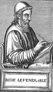 Beda Czcigodny c673-735, teolog anglosaski, uczony i historyk, c1584 autorstwa Unbekannt