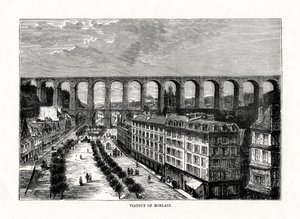 Wiadukt w Morlaix, Francja, 1879 autorstwa Unbekannt