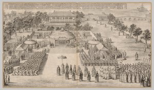 Bankiet Zwycięstwa: ze scen bitewnych stłumienia buntów..., c. 1765-1774, wiersz z dnia 1 autorstwa Unbekannt