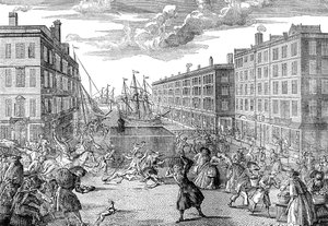 Widok i humory Billingsgate, 1736 autorstwa Unbekannt
