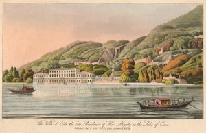 Villa dEste późna rezydencja Jej Królewskiej Mości nad jeziorem Como, 1820 r. autorstwa Unbekannt