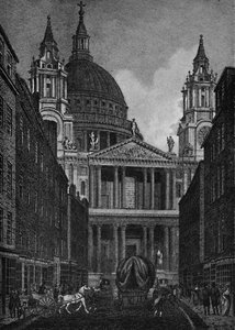 West End of St. Pauls Cathedral od Ludgate Street Ludgate Hill, 1907 autorstwa Unbekannt