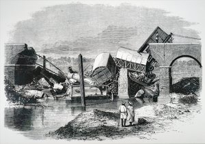 Następstwa poważnego wypadku kolejowego. autorstwa Unbekannt