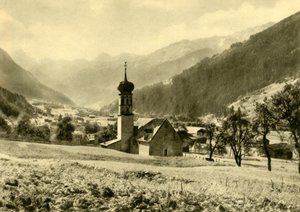 Kościół św. Mikołaja w Gortipohl, Austria, c1935. autorstwa Unbekannt