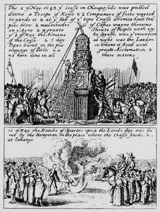 Zniszczenie Krzyża Cheapside i spalenie Księgi Sportu, maj 1643 1903 autorstwa Unbekannt