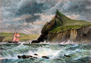 Wejście do portu Fowey, Kornwalia, XIX wiek autorstwa Unbekannt