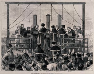 Egzekucja nihilistów, ok. 1881 autorstwa Unbekannt