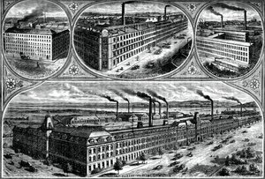 Fabryki Singer Manufacturing Company, ok. 1880 r. autorstwa Unbekannt