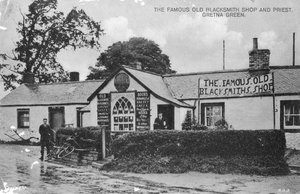 Słynny stary sklep kowali, Gretna Green, Dumfriesshire, Szkocja, XX wiek autorstwa Unbekannt