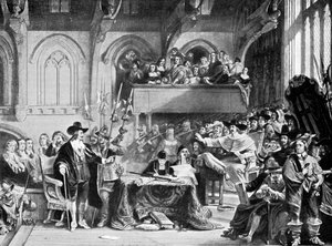 Słynny proces Karola I w Westminster Hall w styczniu 1649 c1905 autorstwa Unbekannt
