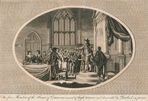 Pięciu członków Izby Gmin oskarżonych o zdradę stanu, 1642 1793 autorstwa Unbekannt