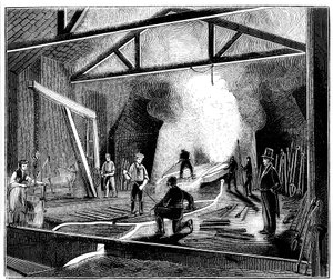Odlewnia lub odlewnia, Butterley Ironworks, Derbyshire, 1844 autorstwa Unbekannt