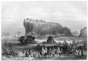 Twierdza na wzgórzu Gwalior, Indie, ok. 1860 r. autorstwa Unbekannt