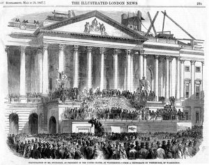 Inauguracja Jamesa Buchanana na prezydenta, Waszyngton, 1857 autorstwa Unbekannt