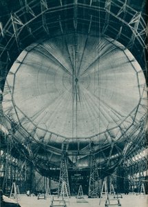 Konstrukcja wewnętrzna sterowca R101, c1929 c1937 autorstwa Unbekannt