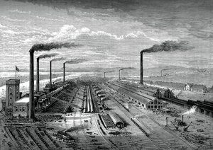 Huta żelaza i stali w Barrow, ok. 1880 r. autorstwa Unbekannt
