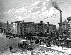 Młyn w Saltaire, ok. 1880 autorstwa Unbekannt