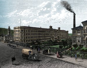 Młyn w Saltaire, ok. 1880 autorstwa Unbekannt