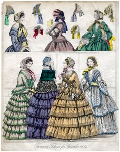 Najnowsza moda na wrzesień 1854 autorstwa Unbekannt