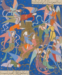Nocna podróż Proroka. Z rękopisu Khamsa z Nizami, ok. 1930. 1620. autorstwa Unbekannt