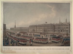 Parada przed Pałacem Zimowym w Petersburgu 1812, 1812 autorstwa Unbekannt