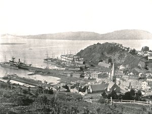 Miasto i port, Port Chalmers, Nowa Zelandia, 1895. autorstwa Unbekannt