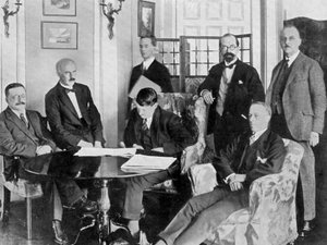 Twórcy traktatu, 6 grudnia 1921 r. autorstwa Unbekannt