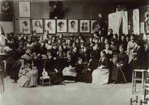 Kobiety z Académie Julian, 1880-1890. autorstwa Unbekannt