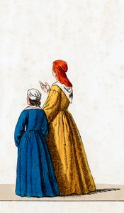 Projekt kostiumów teatralnych do sztuki Szekspira, Henryk VIII, XIX w. autorstwa Unbekannt