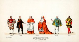 Projekty kostiumów teatralnych do sztuki Szekspira Henryk VIII, XIX w. autorstwa Unbekannt