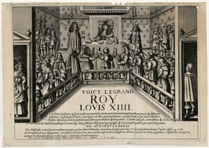 To jest dobry król Ludwik XIV. Król udzielający audiencji publicznej, 1668. autorstwa Unbekannt