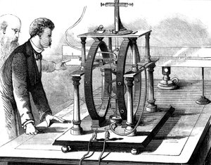Thomas Edisons ulepszona forma dynamometru elektrycznego JW Trowbridges, 1879 r autorstwa Unbekannt