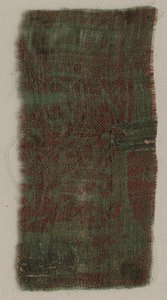 Trzy fragmenty włoskiego gotyckiego jedwabiu, 1300s. autorstwa Unbekannt