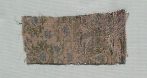 Trzy fragmenty włoskiego gotyckiego jedwabiu, 1350-1399. autorstwa Unbekannt