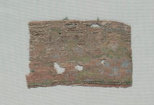 Trzy fragmenty włoskiego gotyckiego jedwabiu, 1350-1399. autorstwa Unbekannt