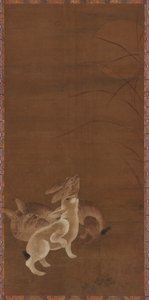 Trzy zające patrzące na księżyc, 1368-1644. autorstwa Unbekannt