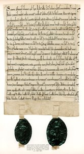 Akt własności nieruchomości otaczających Guildhall, City of London, c1182-1201 1886 autorstwa Unbekannt