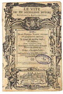 Strona tytułowa z: Giorgio Vasari, Żywoty najwybitniejszych włoskich malarzy..., 1568. autorstwa Unbekannt