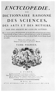 Strona tytułowa Encyklopedii Denisa Diderotsa, 1751 1956 autorstwa Unbekannt