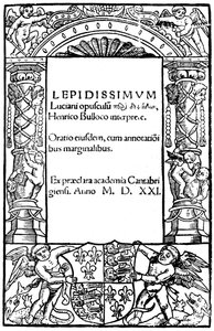 Strona tytułowa Luciana, 1521, 1893 autorstwa Unbekannt