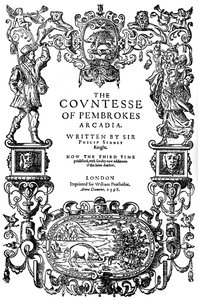 Strona tytułowa The Countess of Pembrokes Arcadia autorstwa Sir Philipa Sidneya, wydanie trzecie, 1598 1893 autorstwa Unbekannt
