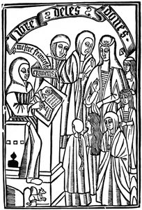 Strona tytułowa do Libre de les Dones kardynała Ximenesa, Barcelona, 1495, 1964. autorstwa Unbekannt