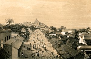 Miasto i fort Trichinopoly, Indie, 1847 autorstwa Unbekannt