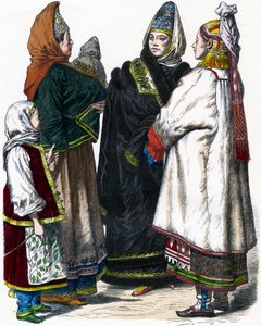 Tradycyjny rosyjski strój, ok. 1850 autorstwa Unbekannt