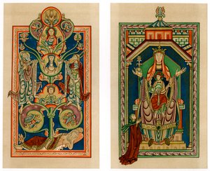 Drzewo Jessego i Dziewicy z Dzieciątkiem na tronie, c1130-1140 autorstwa Unbekannt