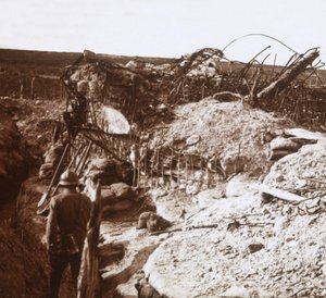 Okopy, Mont Haut, północna Francja, c1914-c1918 autorstwa Unbekannt