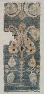 Dwulicowy fragment dywanu, 1100s. autorstwa Unbekannt