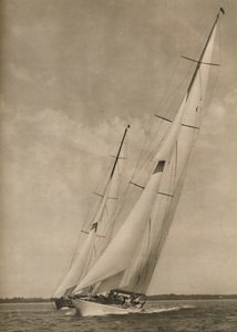 Dwa słynne jachty w ekscytującym konkursie, 1936 autorstwa Unbekannt