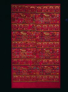 Dwa fragmenty panelu tkanego gobelinem, 1000-1460s. autorstwa Unbekannt