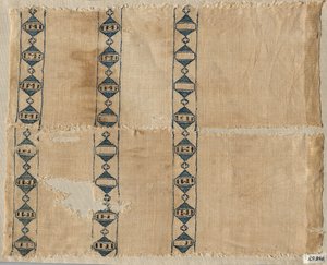 Dwa fragmenty szalika lub nakrycia głowy, 1300s. autorstwa Unbekannt